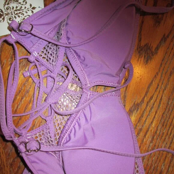 BECCA Standard Network Cami Bikini Top, Adjustable, Tie Back NWT Sz S - Picture 8 of 10